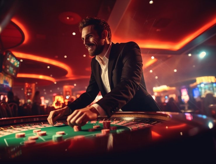 Caribbean Stud Poker live dealer table streaming on pompa88 login mobile